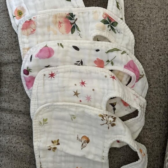 6Pcs Snap Muslin Cotton Bibs for Baby - Picture 5 of 5